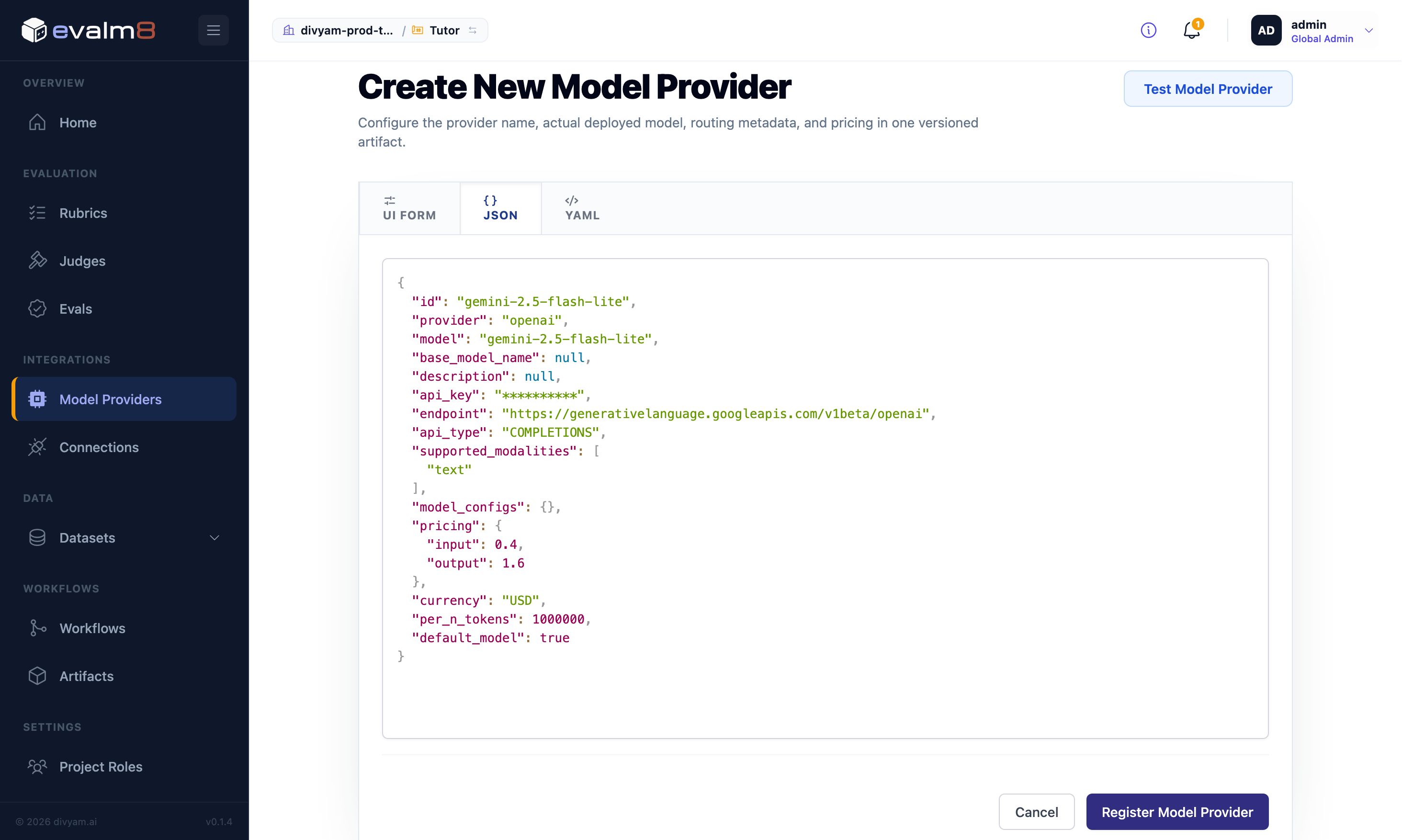 Model providers