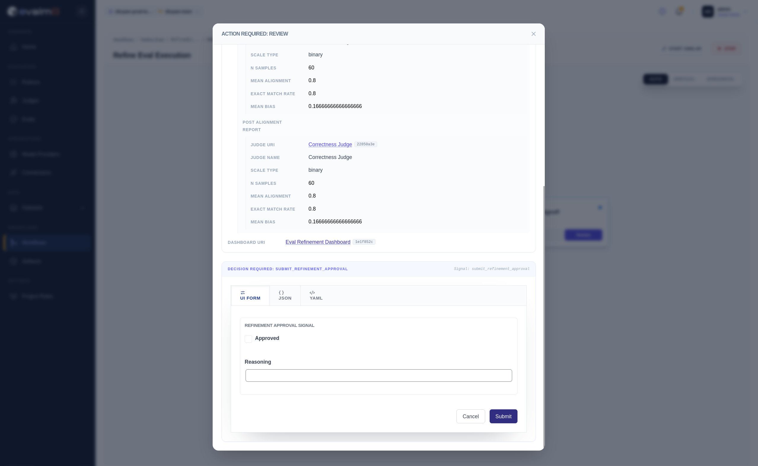 Refinement metrics