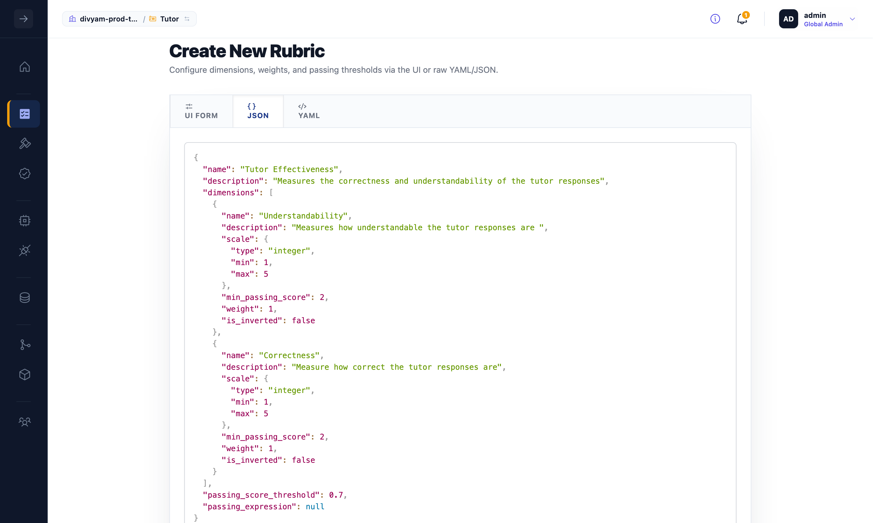 Rubric builder